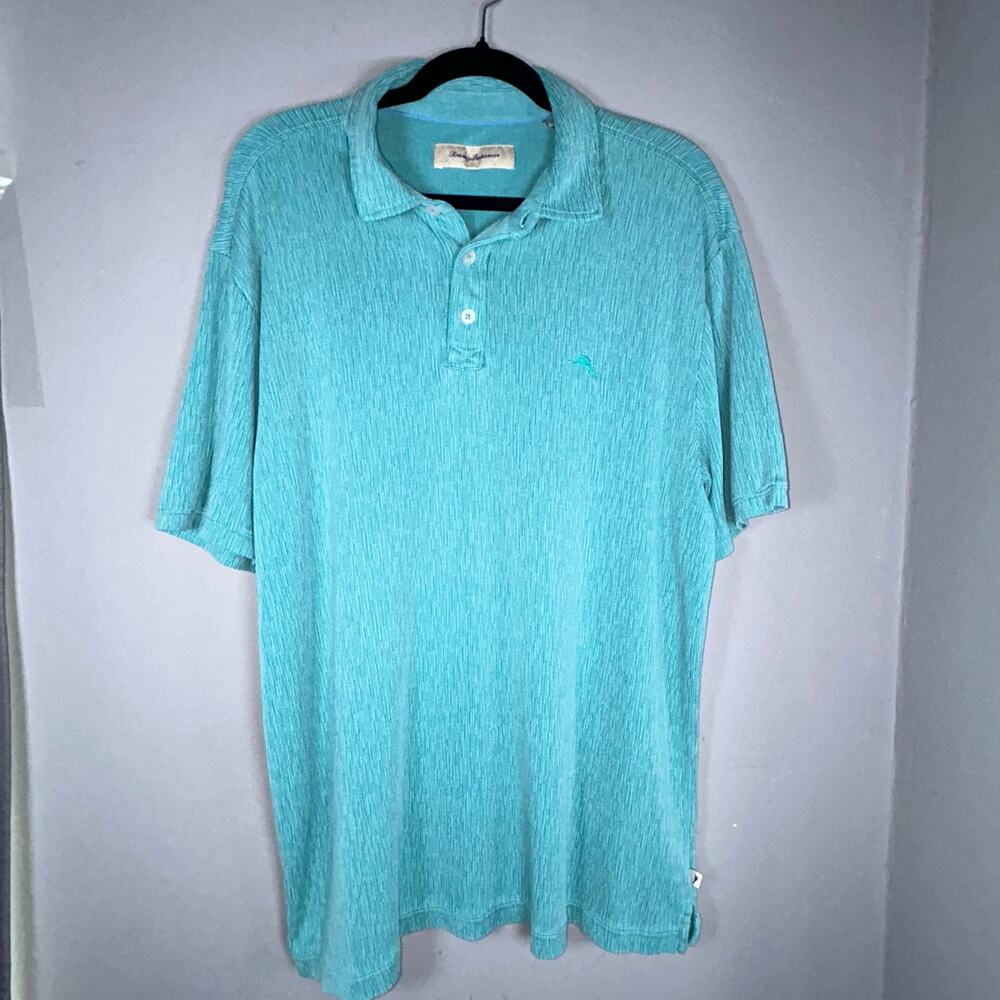 Tommy Bahama Dune Drifter Polo in Alpine Pool *Flawed* Men Sz L